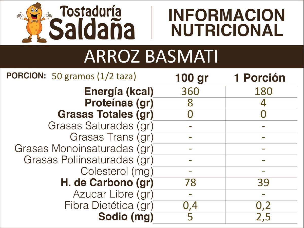 Arroz Basmati Tostaduria Saldaña